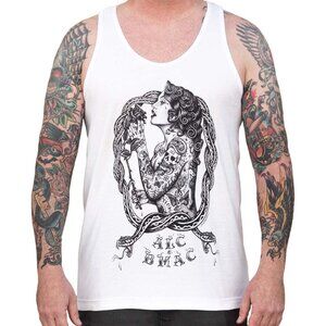 Eve Tattooed Woman & Serpents Rockabilly White Tank Top Shirt S-M-L-XL-XXL NWT